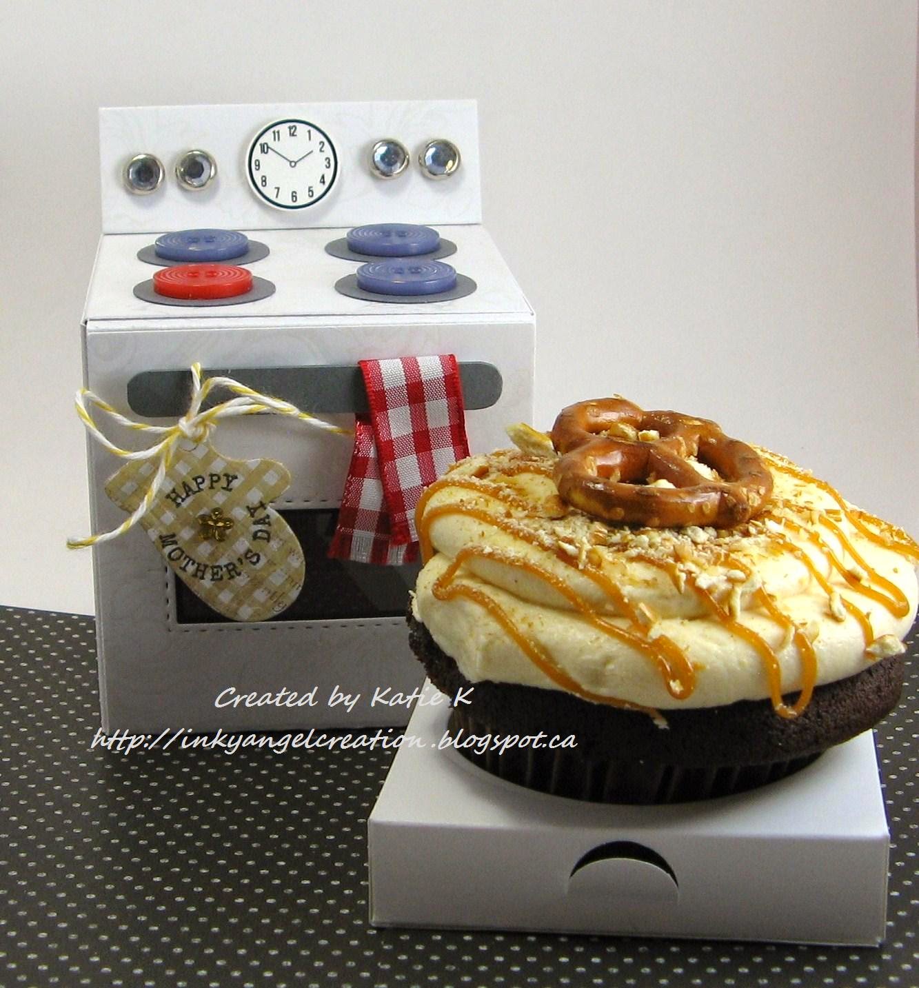 Inky Angel Cupcake Oven Box Happy Mother's Day at ScorPal