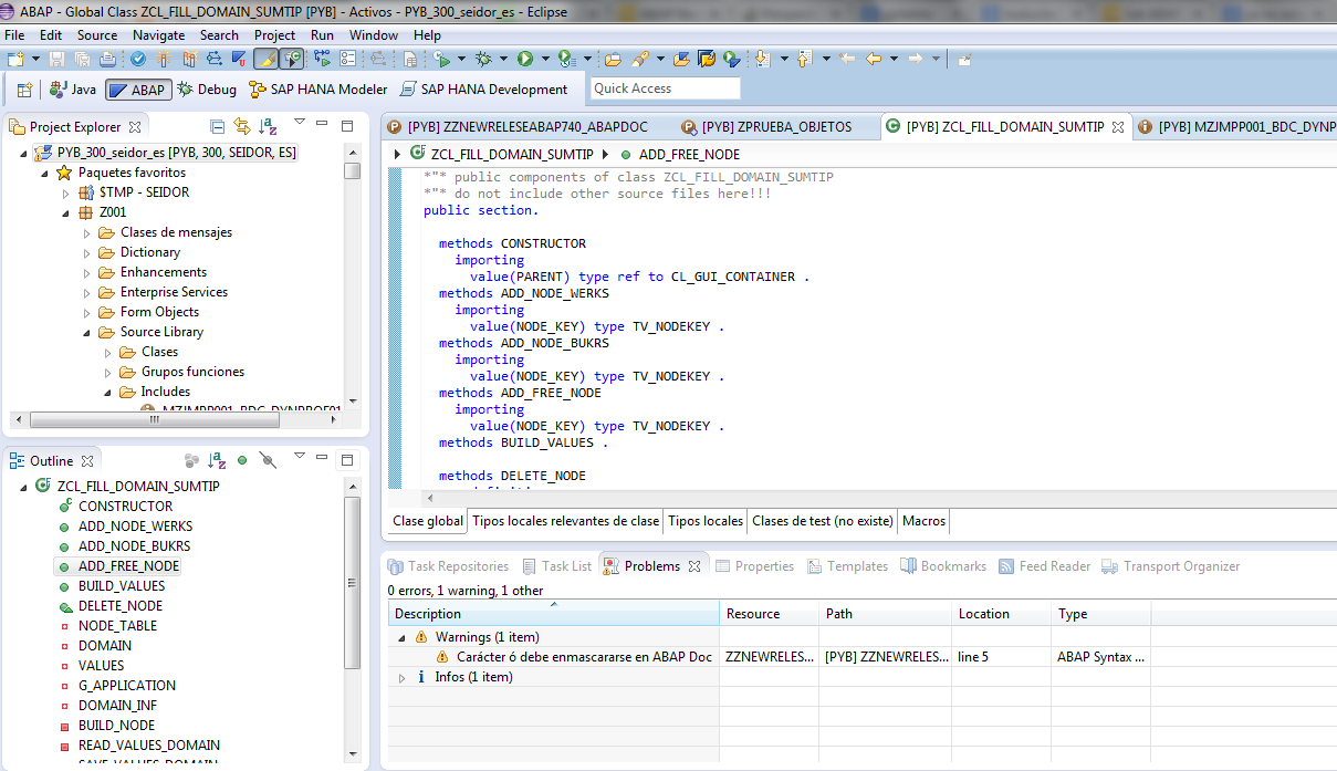 Código de Retorno Abap in Eclipse (AiE) El entorno de trabajo de Eclipse