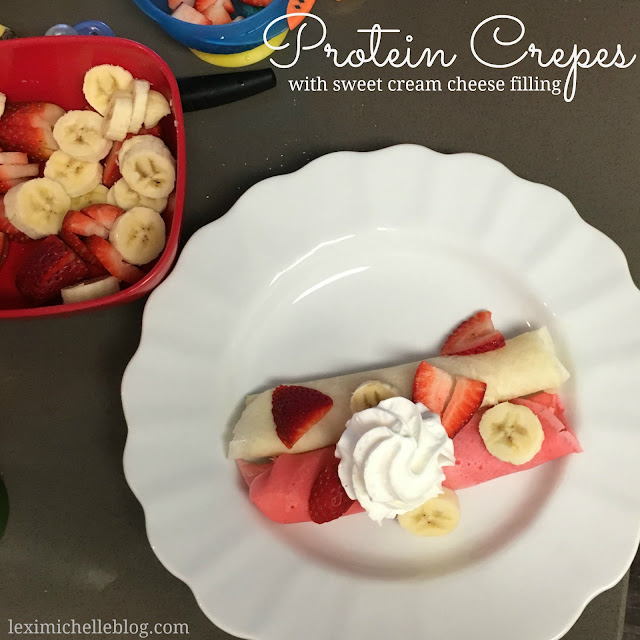 Valentine's Protein Crepes w/ Sweet Cream Cheese Filling! Healthy crepes that don't taste "heatlhy" IIFYM/ macro diet friendly