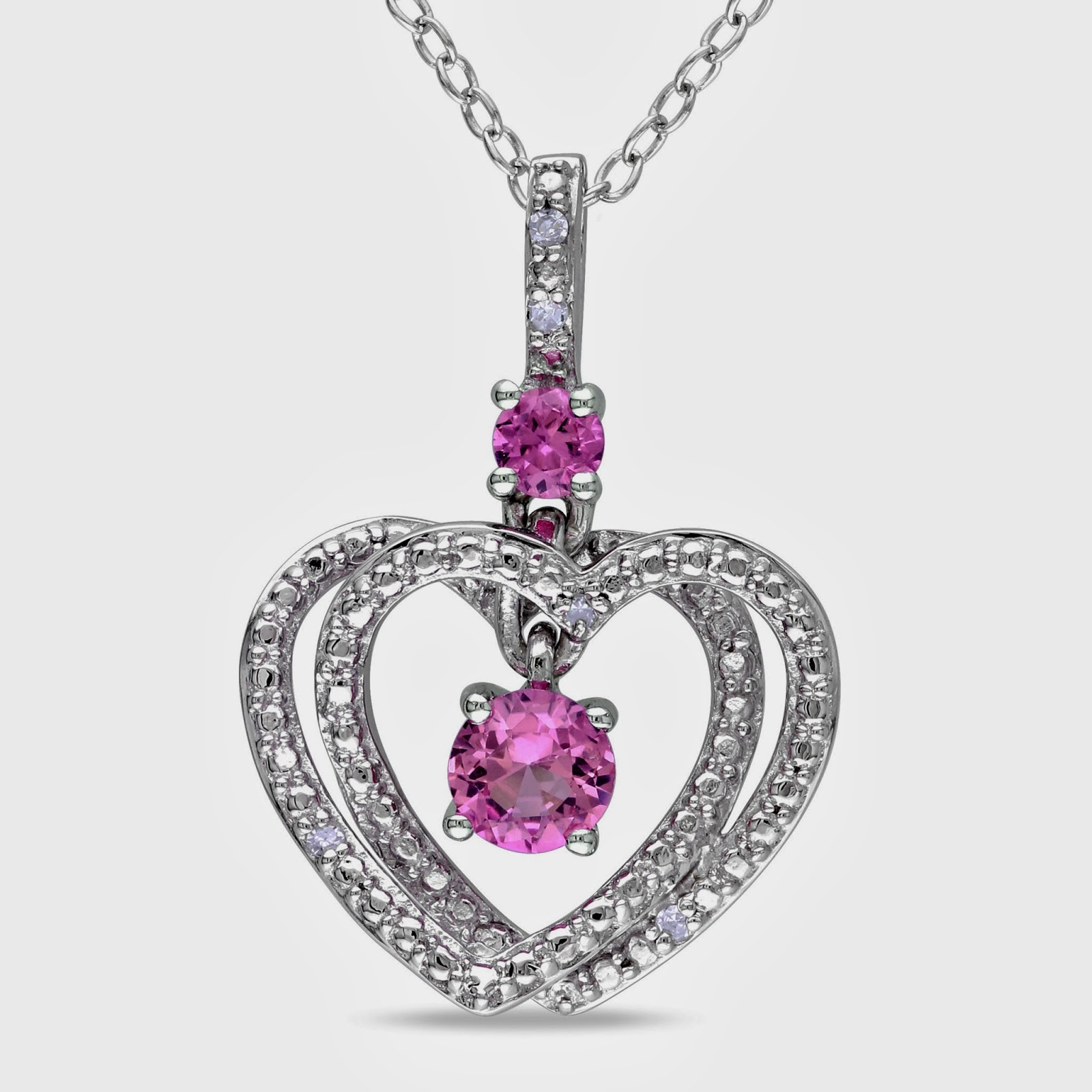 BEAUTY AND FASHION PINK DIAMOND NECKLACE