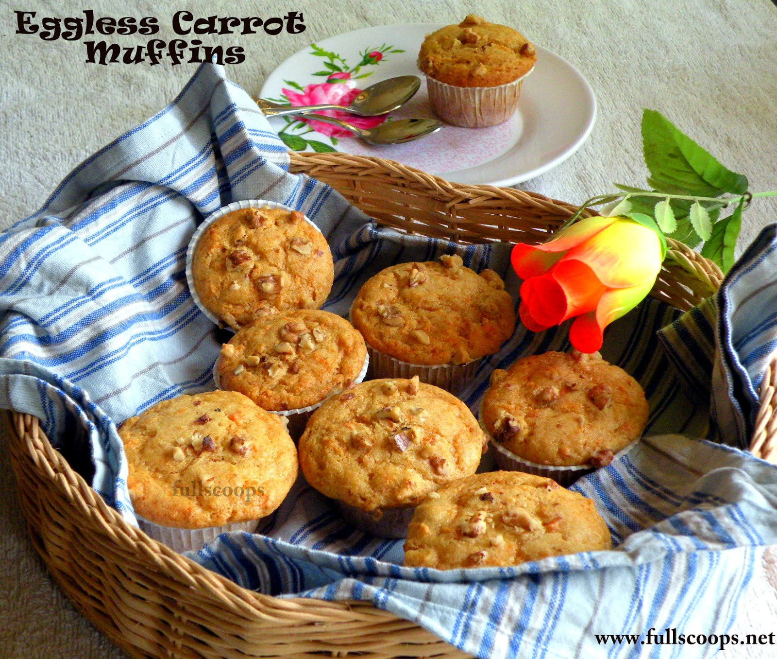 Eggless Carrot Muffins