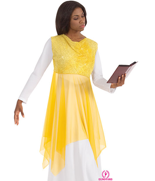 My Praise Dance Wear Sparkle Chiffon Overlay