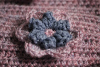Flower detail on little princess cardi Flower detail on little princess cardi