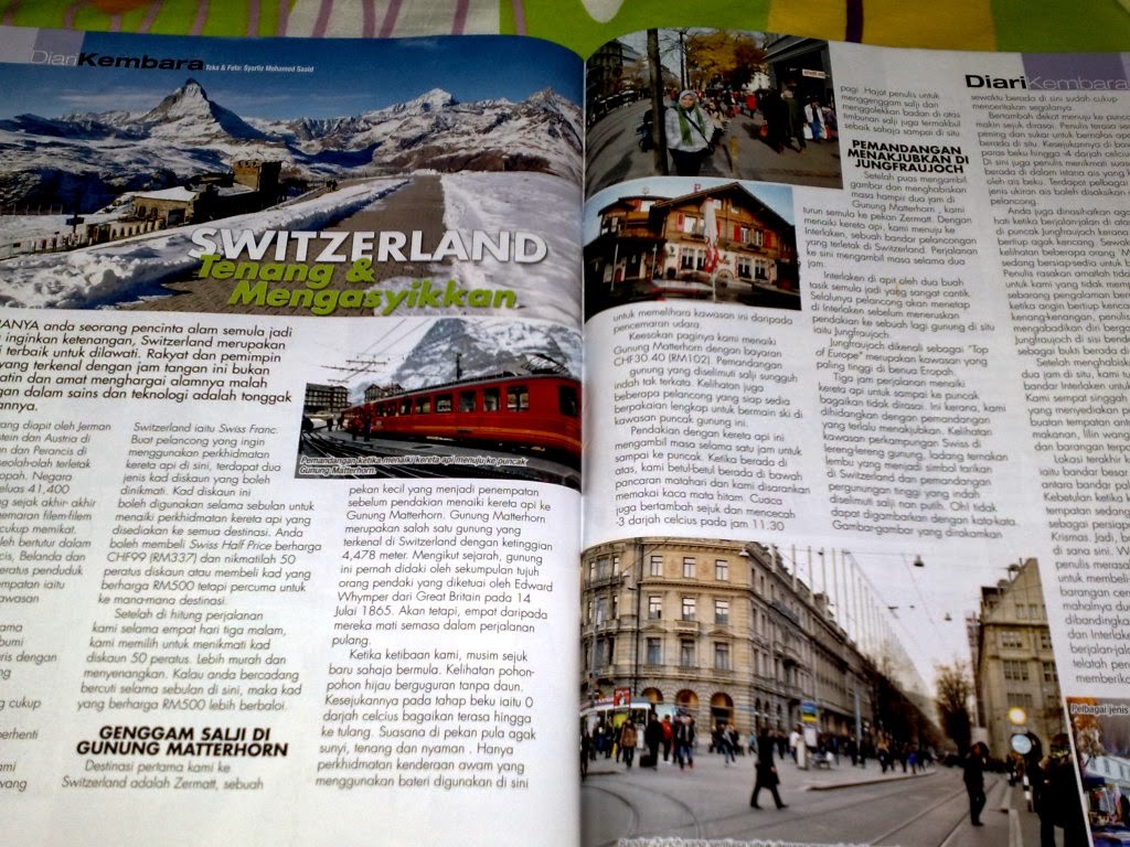 MyTravelog Switzerland - Majalah Harmoni (2010)