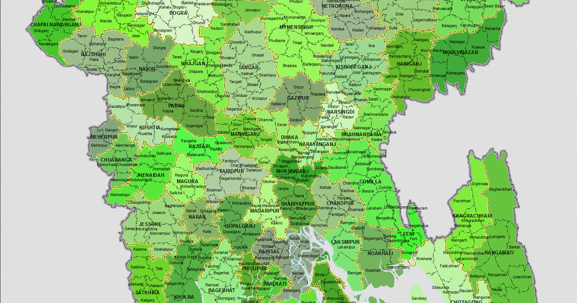 Upazila Map of Bangladesh Bangladesh Maps District Zila Upazila Thana Map of Bangladesh