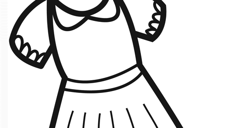 Dibujo de vestido para colorear﻿ ~ 4 Dibujo