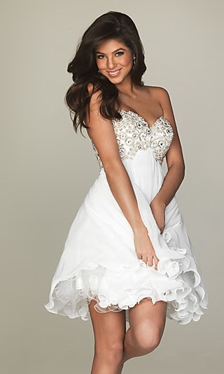 white party wear gown for women