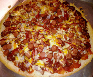 Pan De Pizza De Chorizo Y Pimientos
