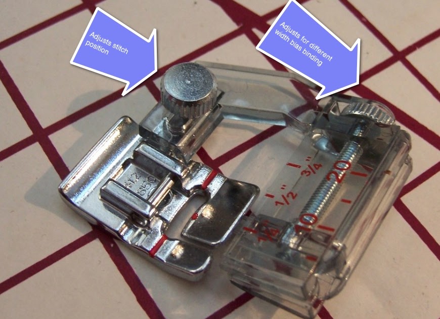 Sew Indigo Adjustable bias binding presser foot
