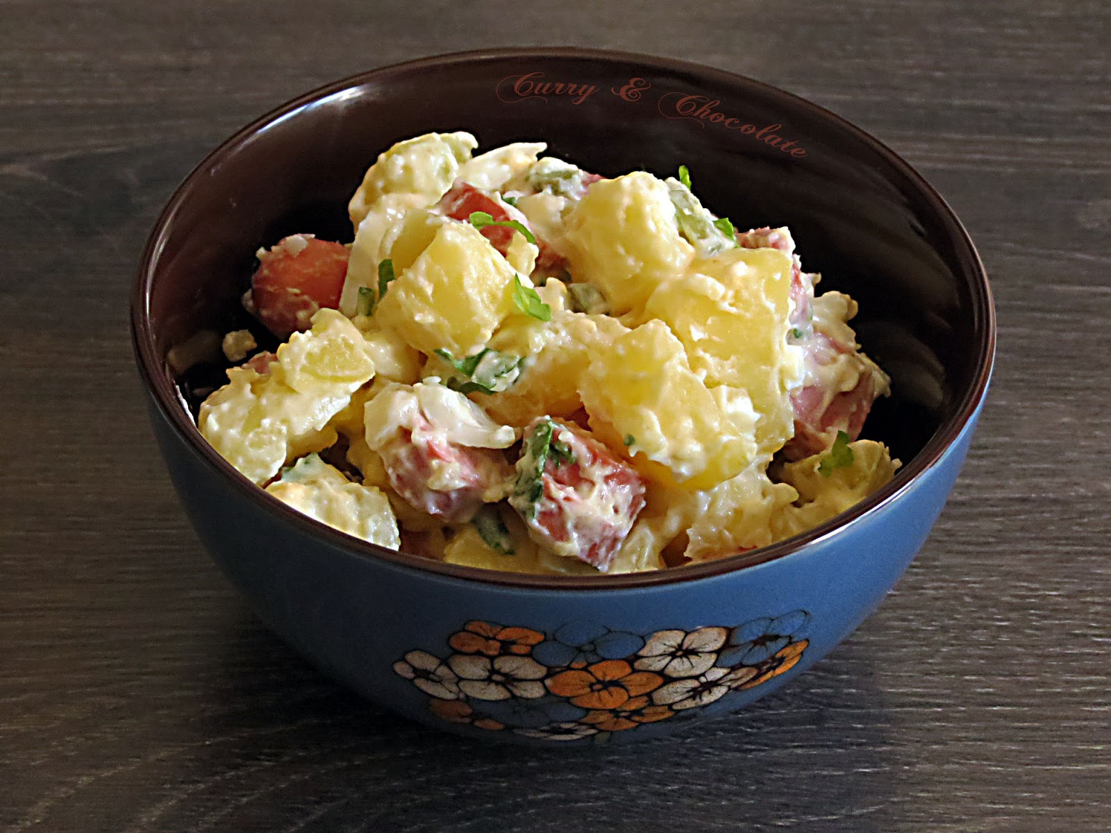 Ensalada alemana de patatas o kartoffelsalat - German potato salad Ensalada alemana de patatas o kartoffelsalat - German potato salad