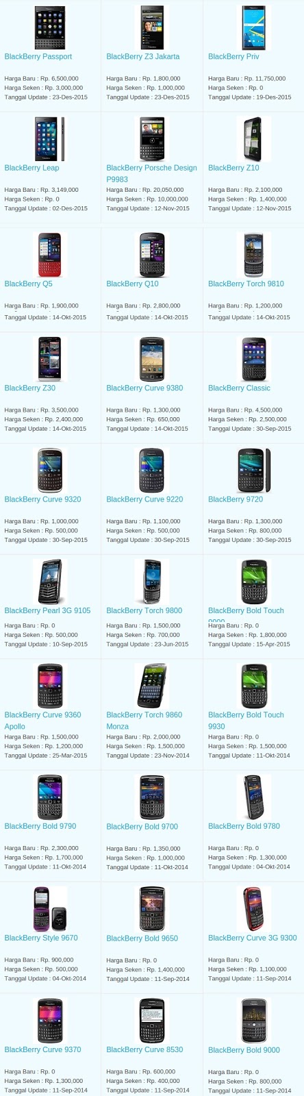 Daftar Harga Hp Blackberry Februari 2016 Daftar Harga Hp Blackberry Februari 2016