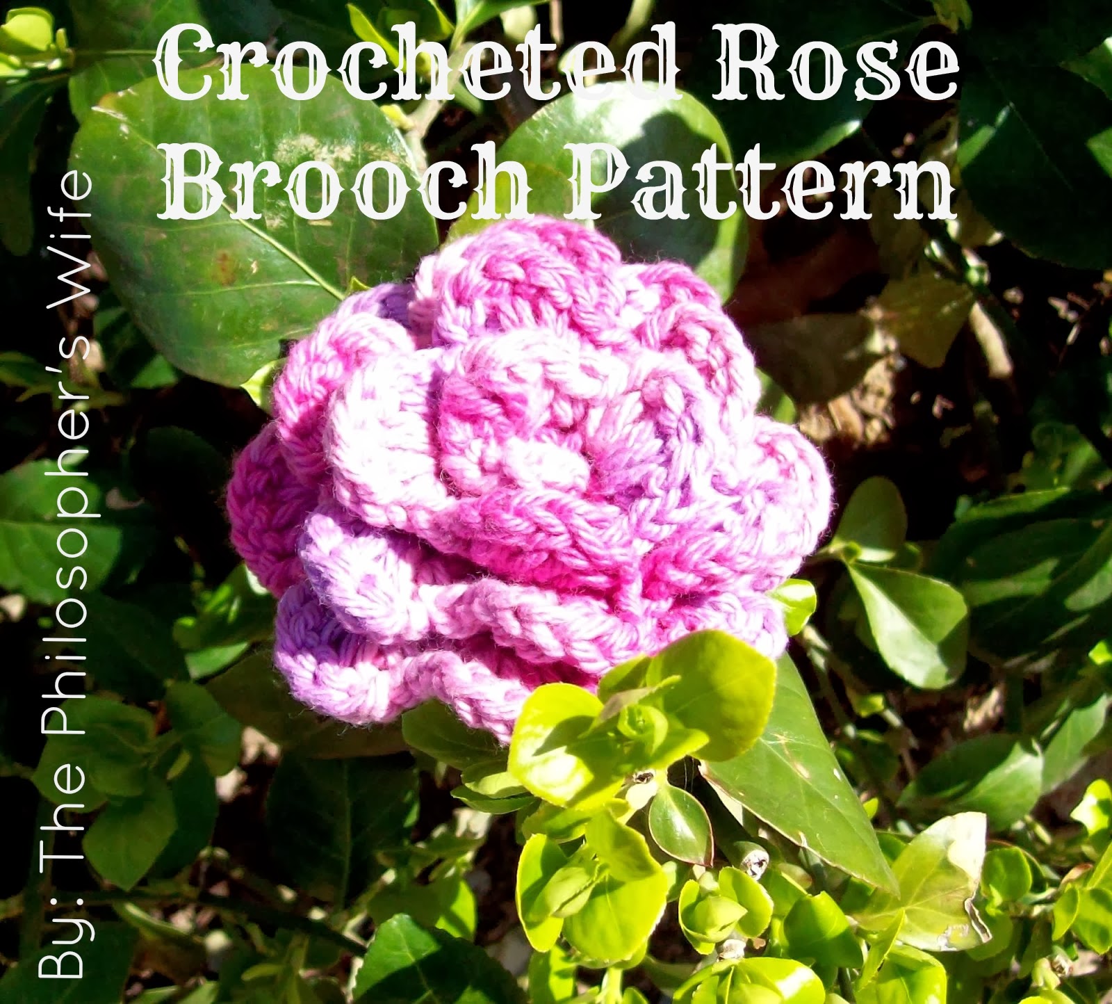 The Philosopher's Wife Crocheted Rose Brooch Pattern