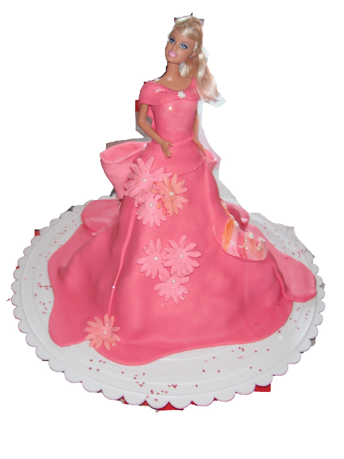 ¡HAZ TORTITAS MAMÁ!: TARTA BARBIE: BROWNIE DE CHOCOLATE Y FONDANT