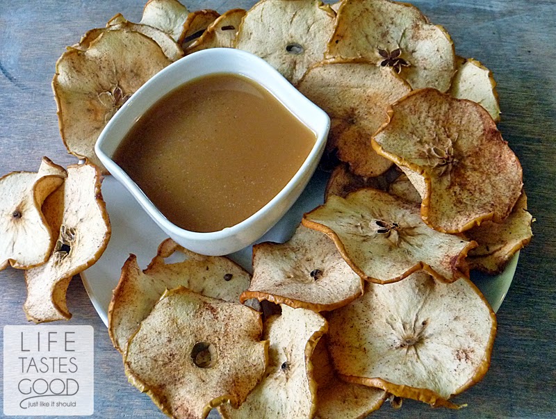 Apple Chips with Salted Caramel Life Tastes Good