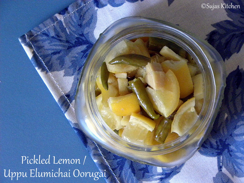 Sujas Kitchen Uppu Elumichai Oorugai / Pickled Lemon