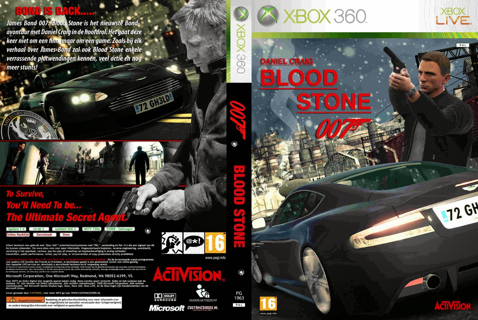 Capas Game Gtba James Bond 007 Blood Stone (2011) Capa Game XBox 360