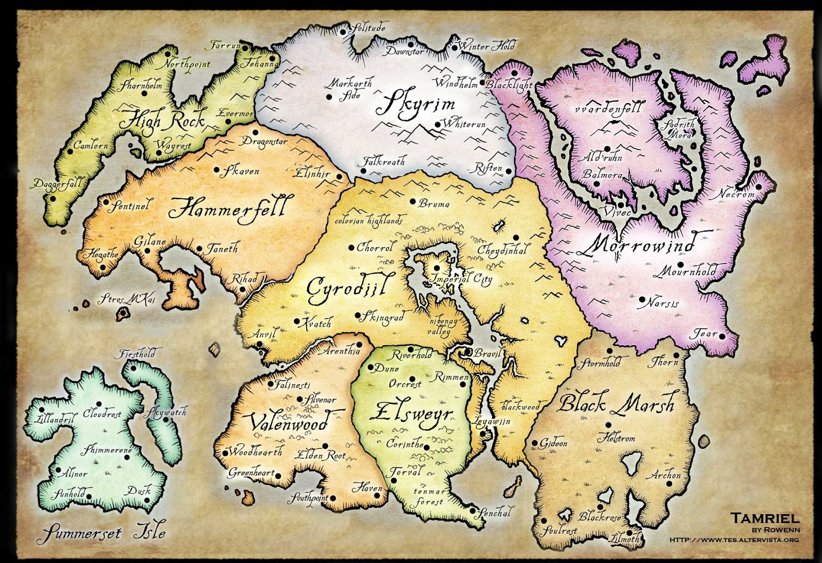 Skyrim Map