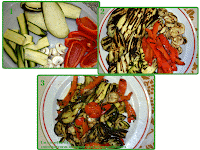 Melanzane, zucchine, peperoni e funghi grigliati