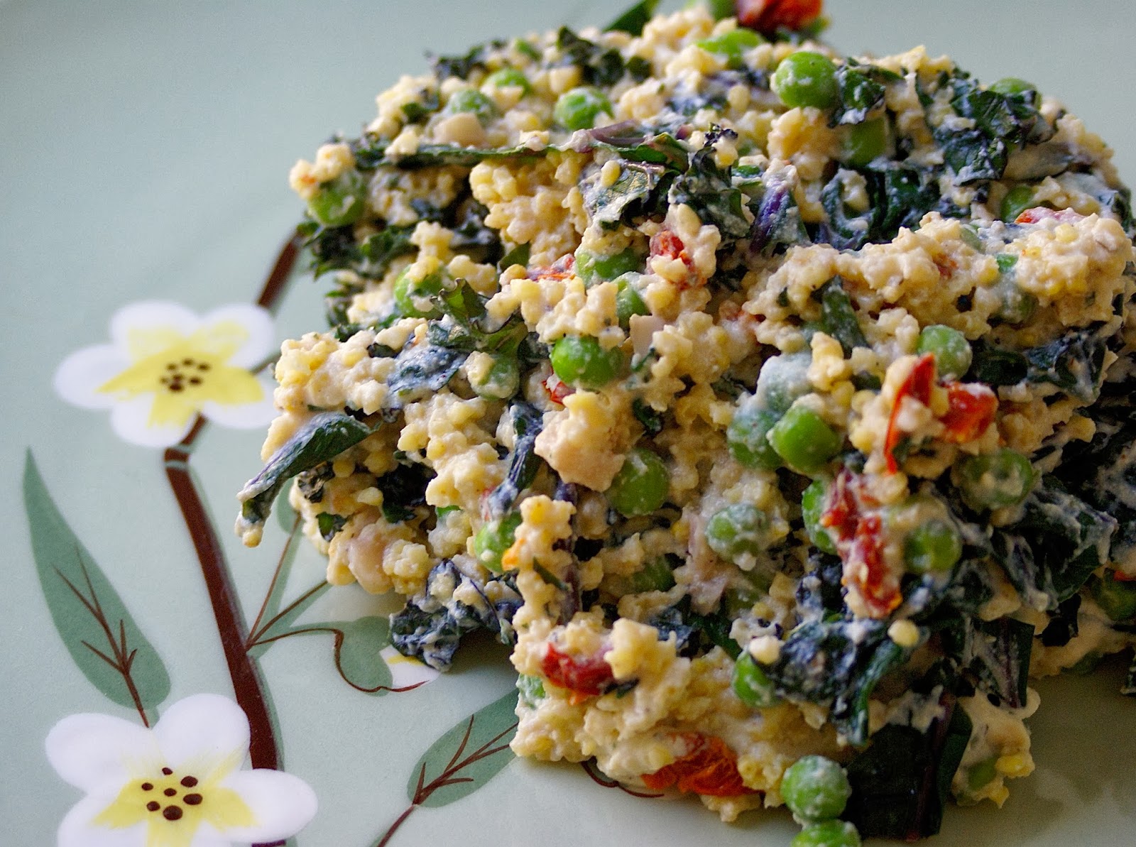 Margaret's Dish Ricotta Millet Risotto with Sweet Peas