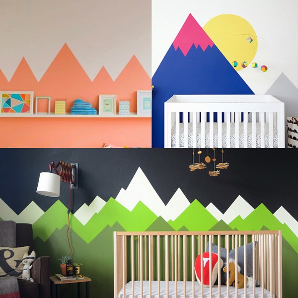 Some Like A Project Plywood Mountain Accent Wall in Nursery
