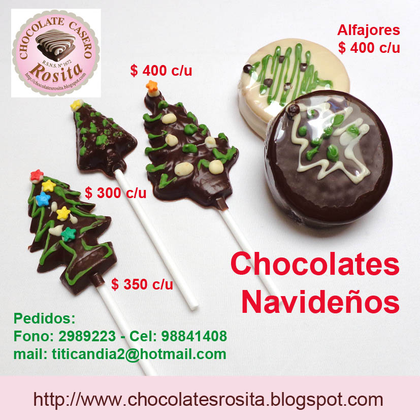 Chocolates Rosita 32. Chocolates Navideños