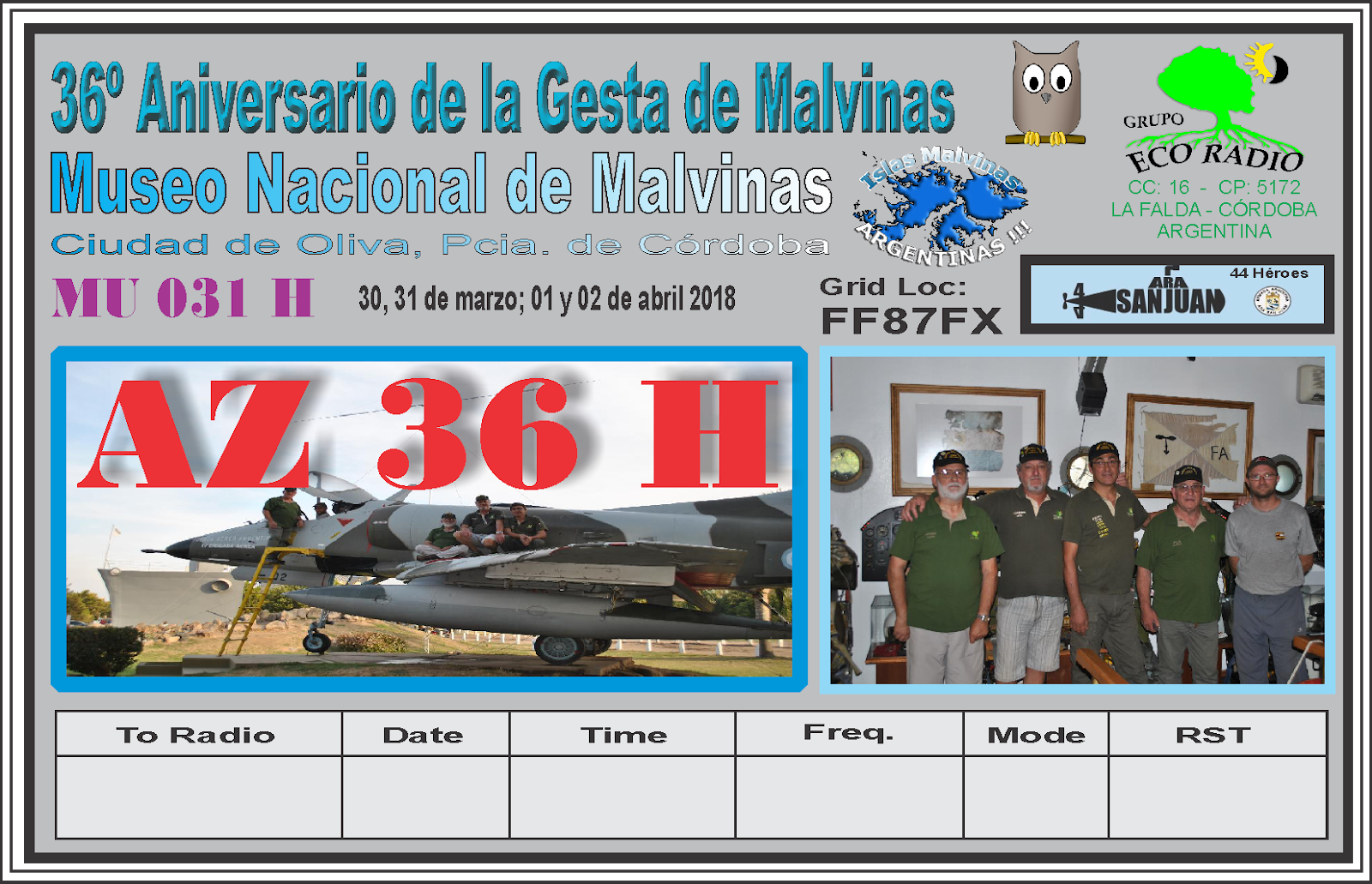 QSL Expedición a la ciudad de Oliva