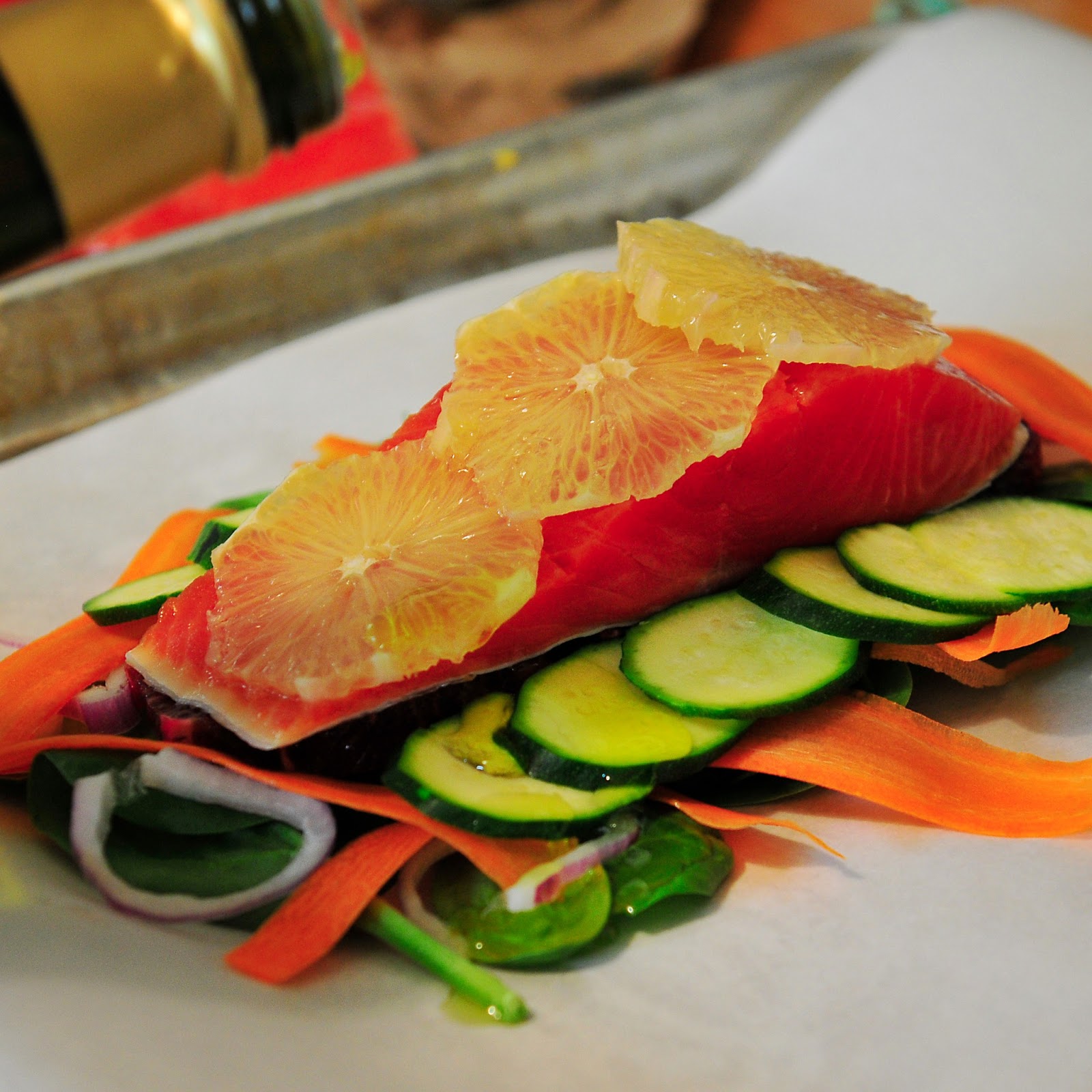 Simply Gourmet Parchment Poached Salmon Pouches SundaySupper