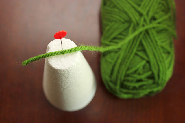 Starting+a+Yarn+Wrapped+Christmas+Tree | Kids Craft: Yarn Wrapped Christmas Trees | 16 |