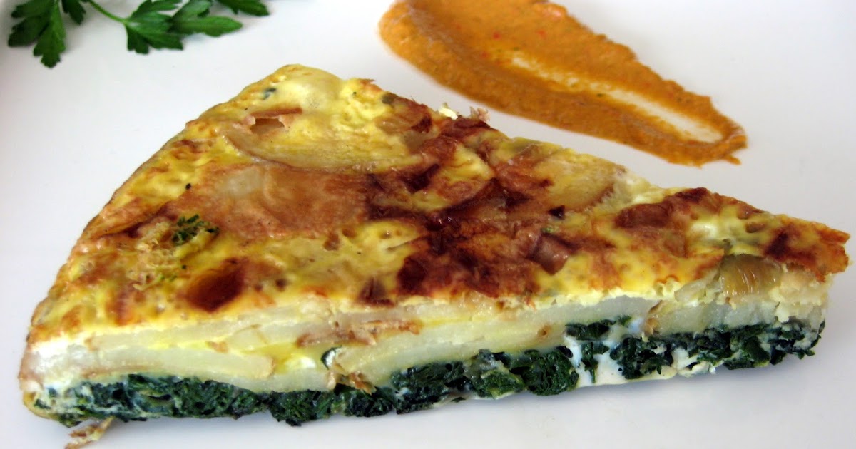 Lexi's Kitchen CHARD AND POTATO SPANISH TORTILLA WITH ROMESCO SAUCE