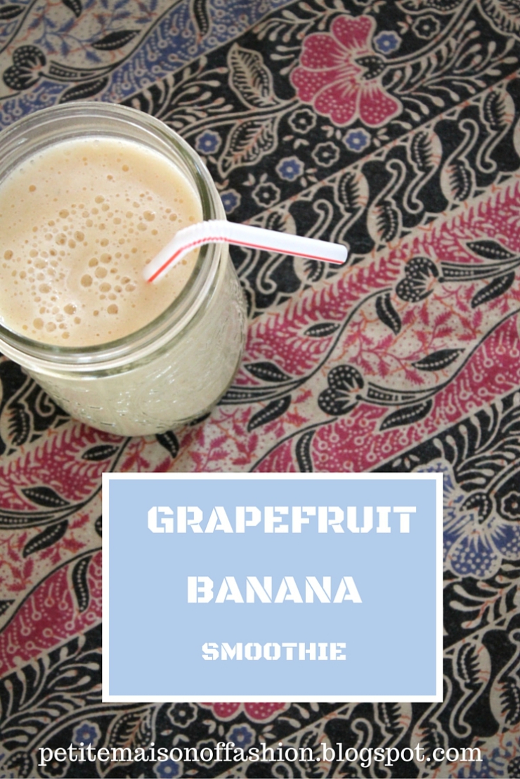Grapefruit banana healthy smoothie
