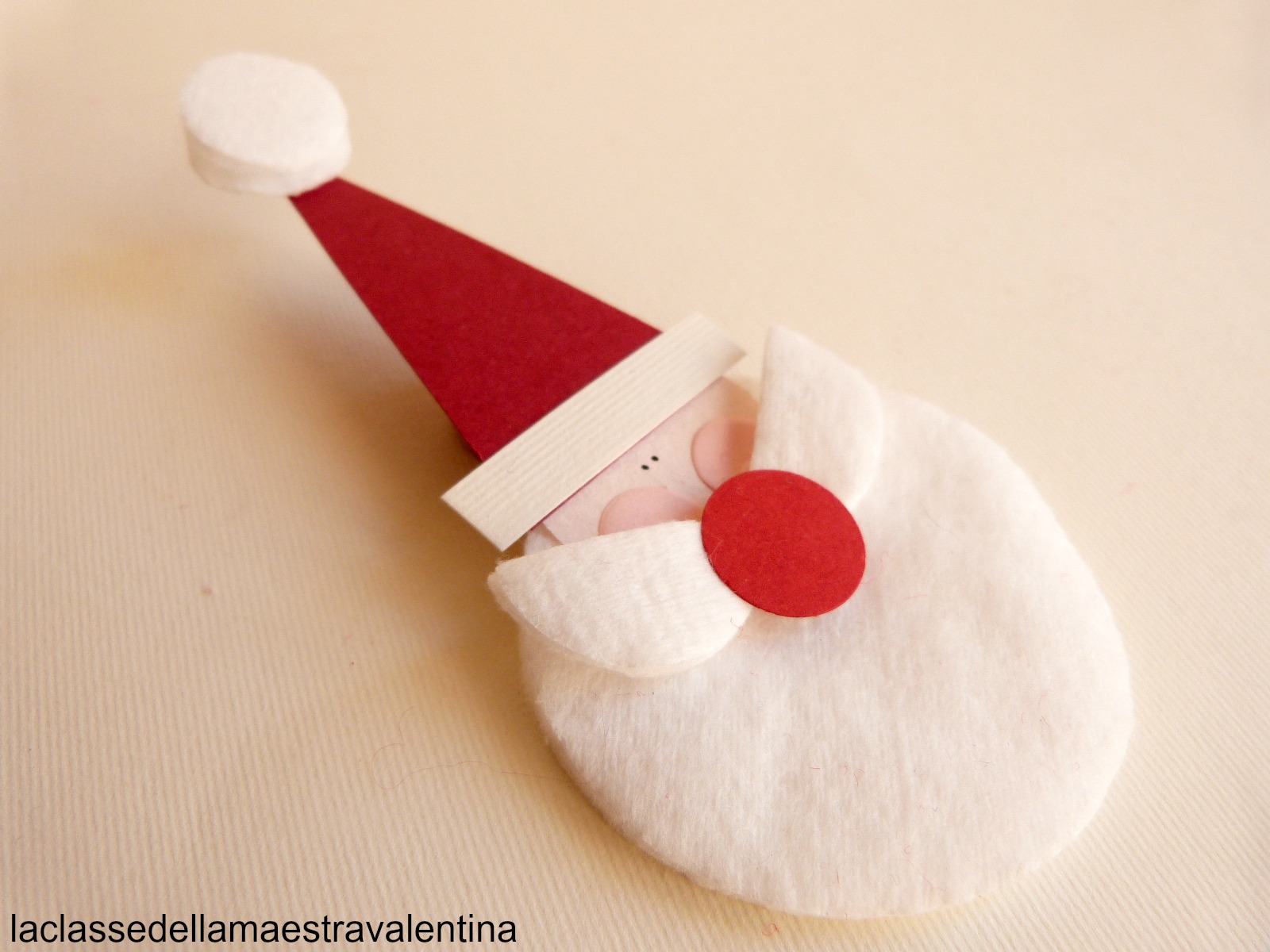 la classe della maestra valentina babbo natale tondo tondo n 5 adornos de navidad faciles manualidades creatividad