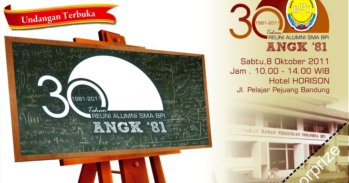 desain desain Desain Undangan Reuni Alumni SMA BPI Angk