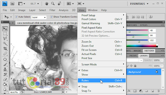 Cara menampilkan dan mengatur ruler di photoshop Cara menampilkan dan mengatur ruler di photoshop