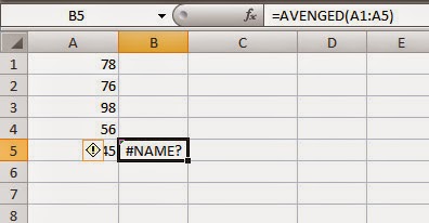 error dalam microsoft excel