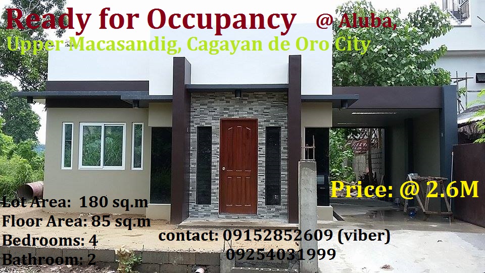 Cagayan de Oro Philippines Real Estate For Sale/rent Affordable House