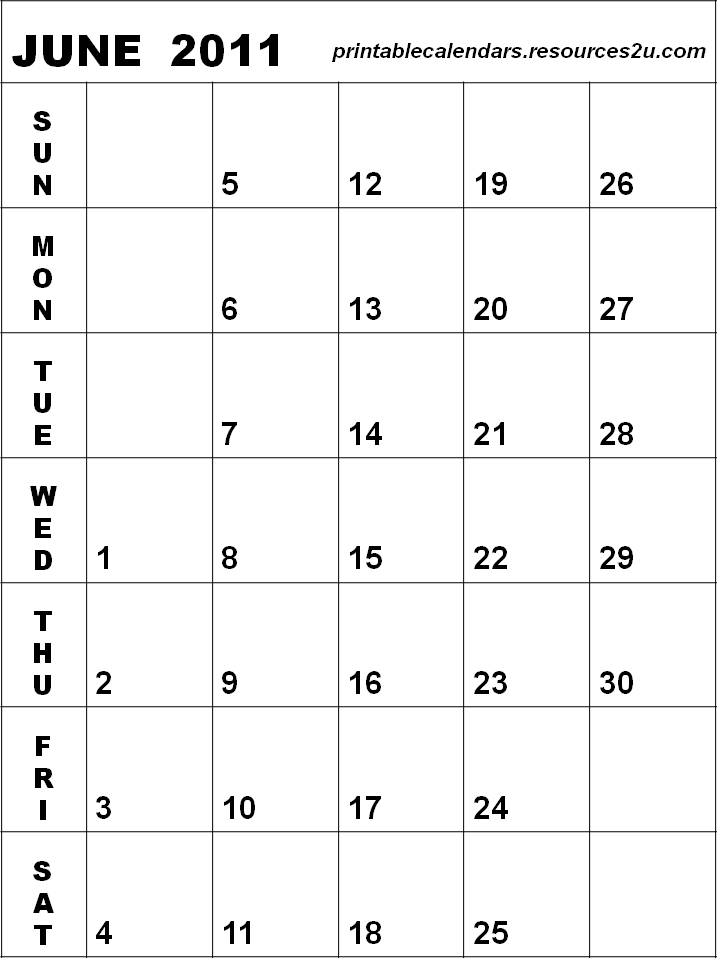 June+month+2011+calendar