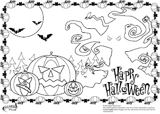 scary halloween pumpkin coloring pages