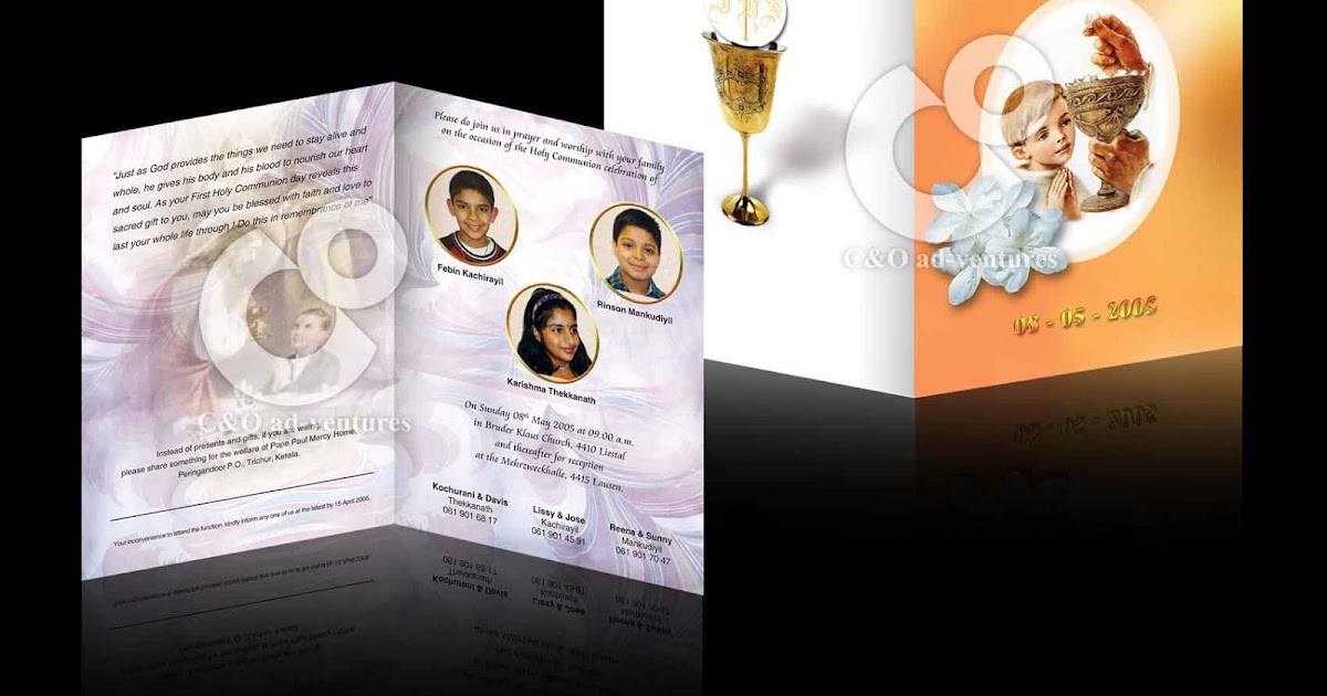 C &amp; O ad-ventures: First Holy Communion Invitation Card