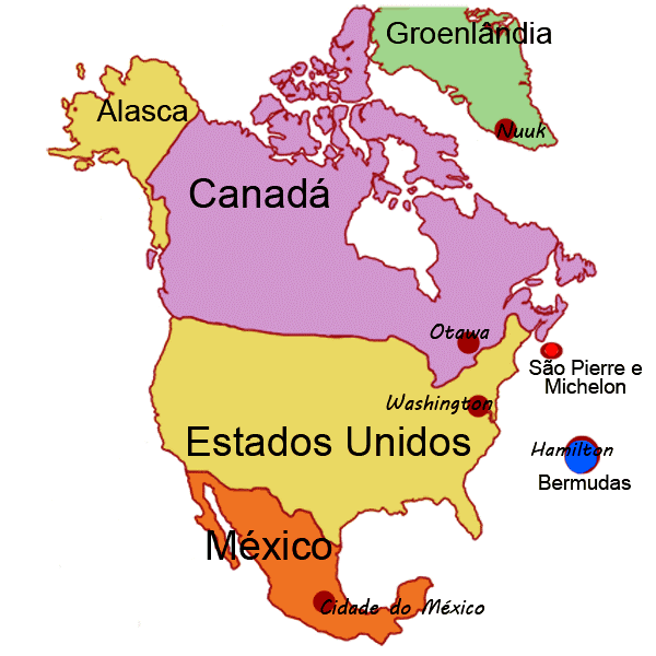 Mapa De America Con Paises