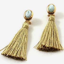 Brinco de tassel semi joia com pedra natural brinco de tassel semi joia com pedra natural