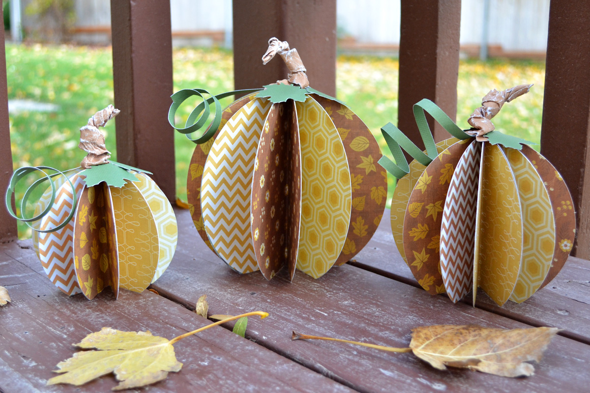Aly Dosdall paper pumpkins v 2.0