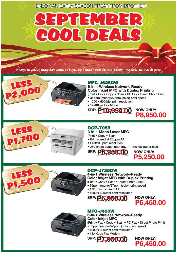 Brother AiO Printer September Promo 2012 Price SALE up to 24 GbSb