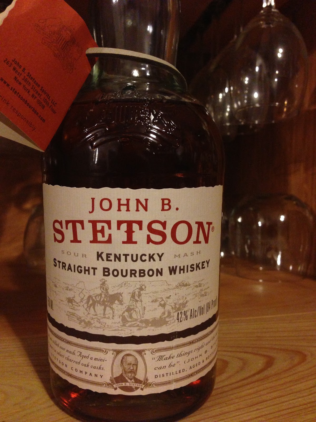Bite and Booze John B. Stetson Bourbon Whisk(e)y Wednesday presented