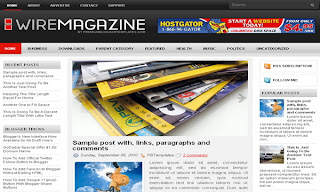 Wire Magazine Blogger Template