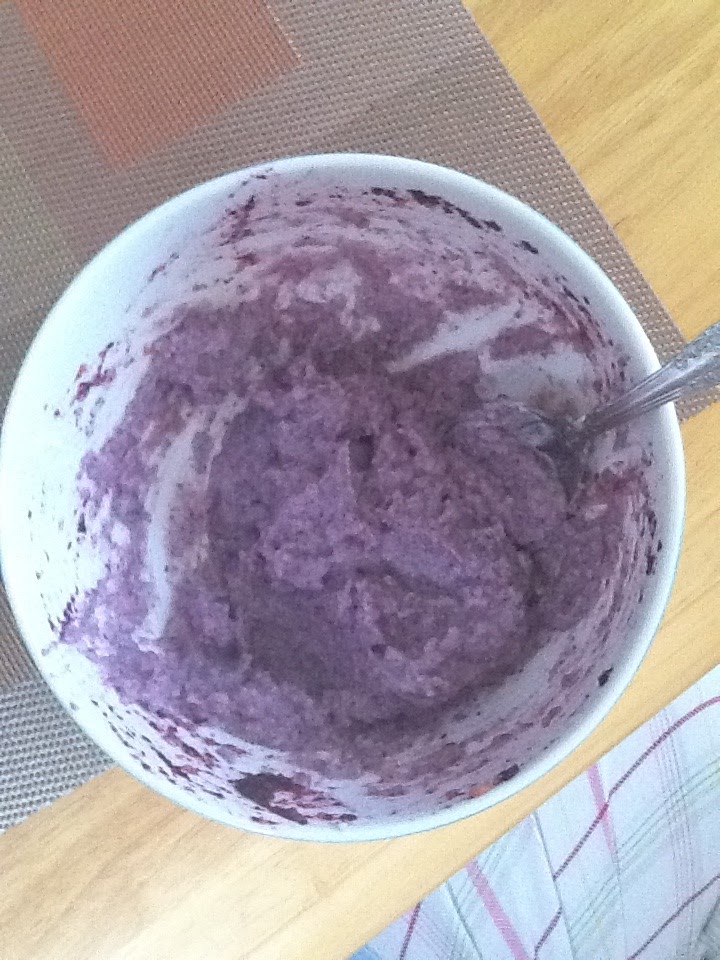 Mommy and Baby food Banana Blueberry Quinoa Pudding