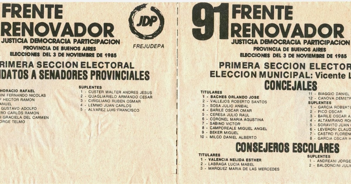 YO NO LAS VOTE Elecciones Provincia de Buenos Aires 3 de Noviembre de