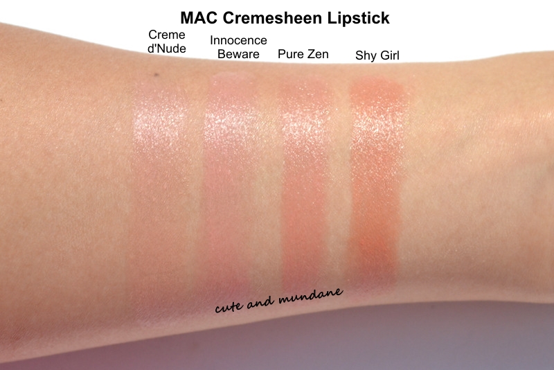 Cute and Mundane: MAC Pure Zen lipstick review + swatches.