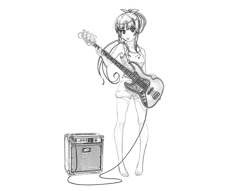 K-On After School Live Mio Akiyama Skill Coloring Pages k-on-after-school-live-mio-akiyama-skill-coloring-pages