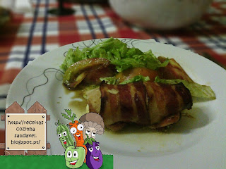 Peito de Frango com Queijo e Bacon