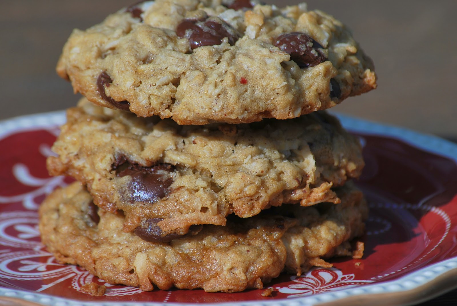 My story in recipes Dark Chocolate Coconut Oatmeal Cookies